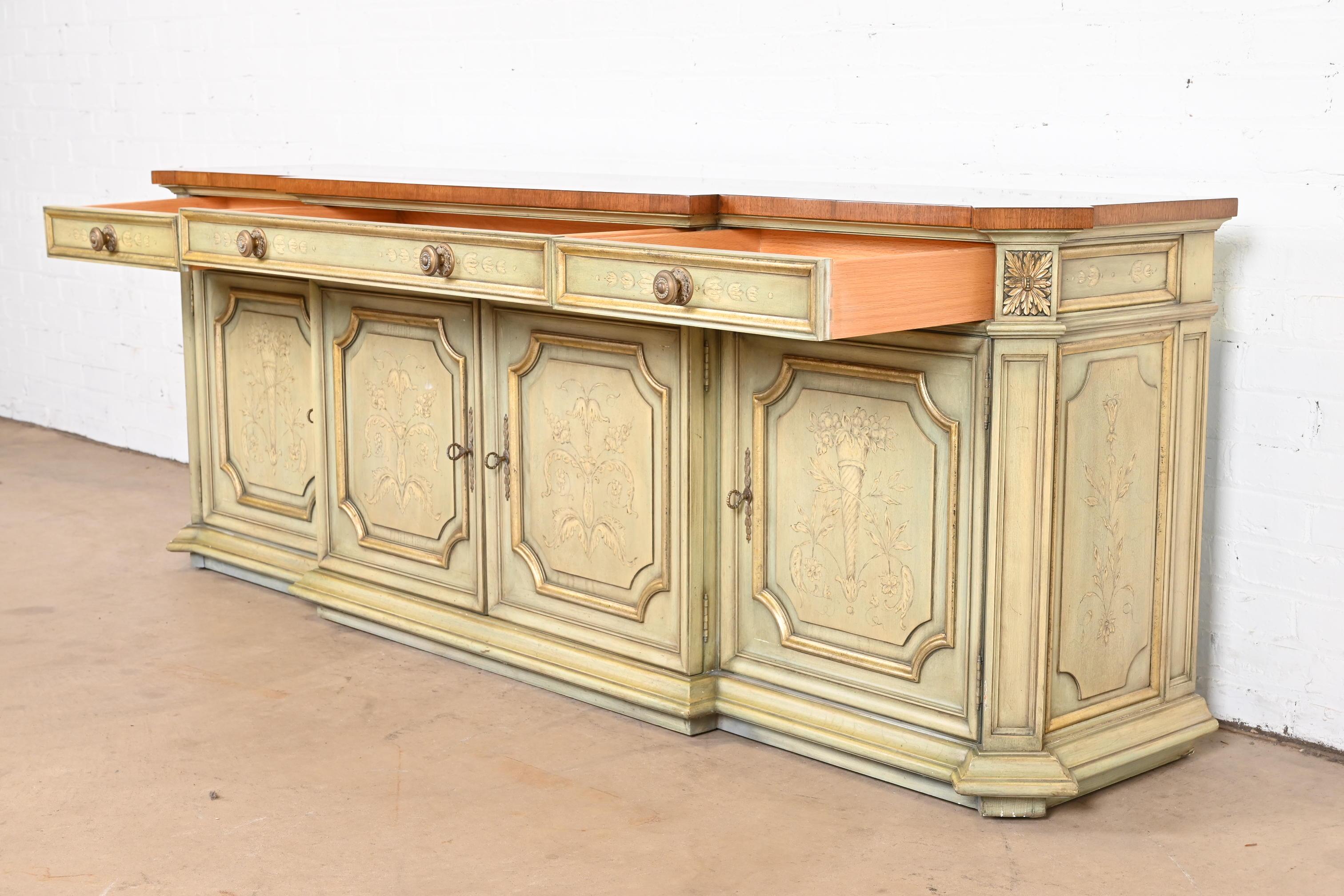Karges French Regency Louis XVI Hand Painted Sideboard or Bar Cabinet 2