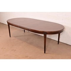 Karges French Regency Louis XVI Walnut Extension Dining Table, Newly Refinished