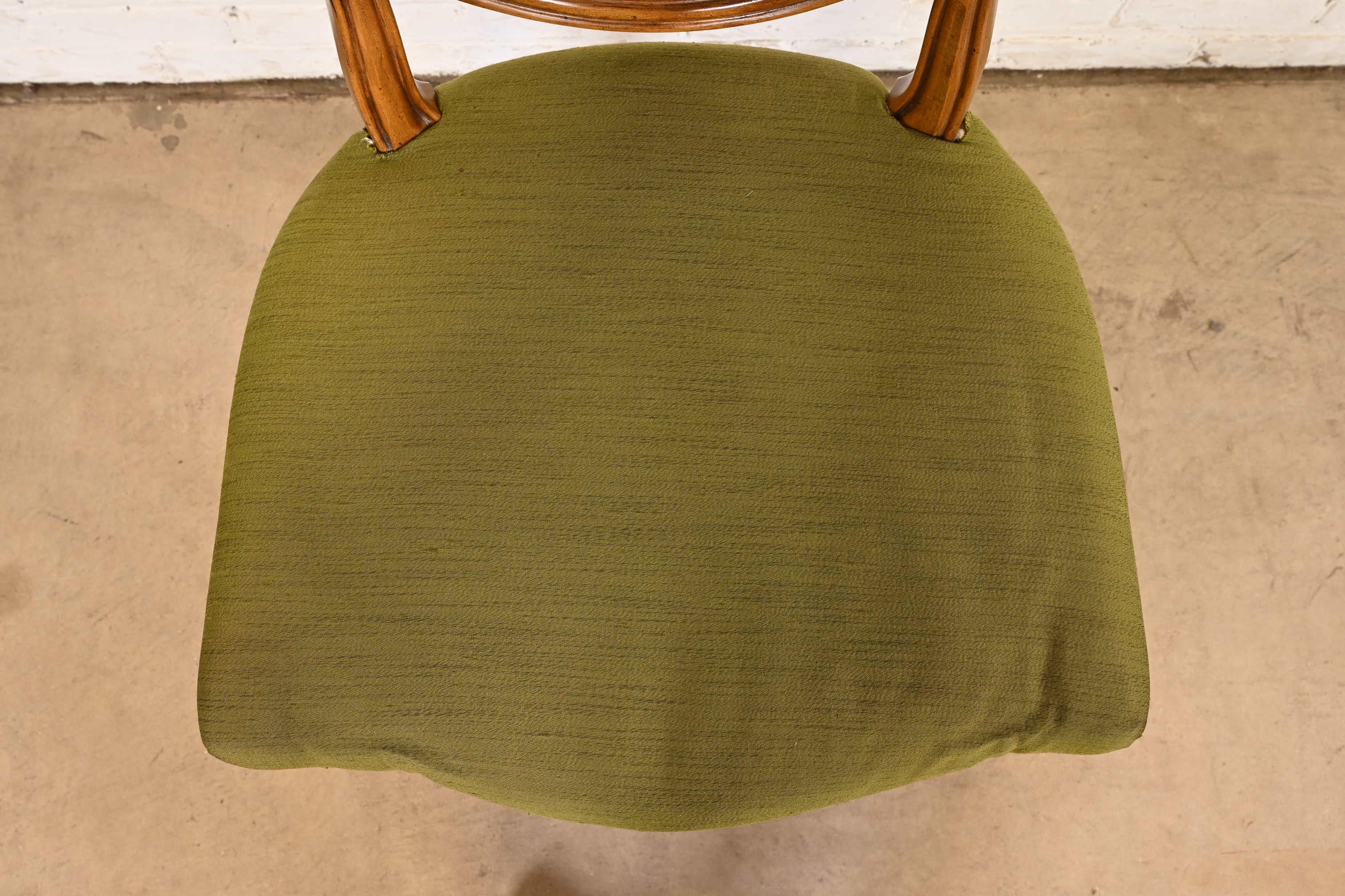 Karges French Regency Louis XVI Walnut Shield Back Dining Chairs, Set of Twelve 4