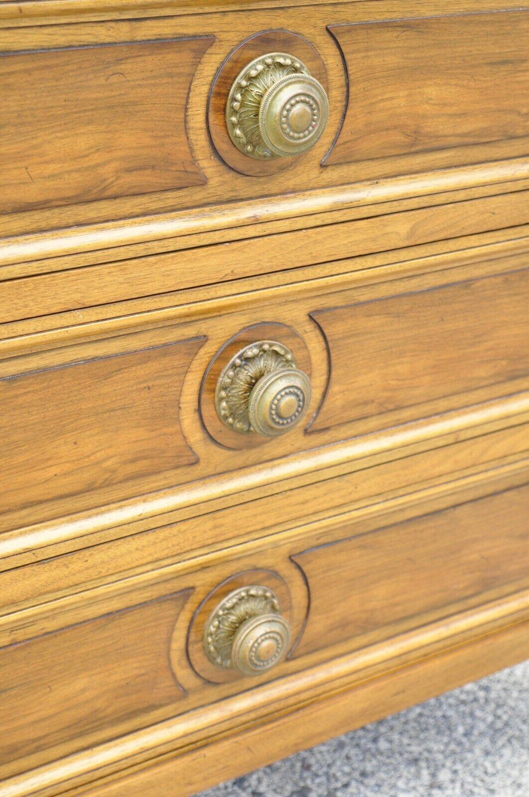 Karges French Regency Style Neoclassical Walnut Tall Chest Dresser Cabinet 5