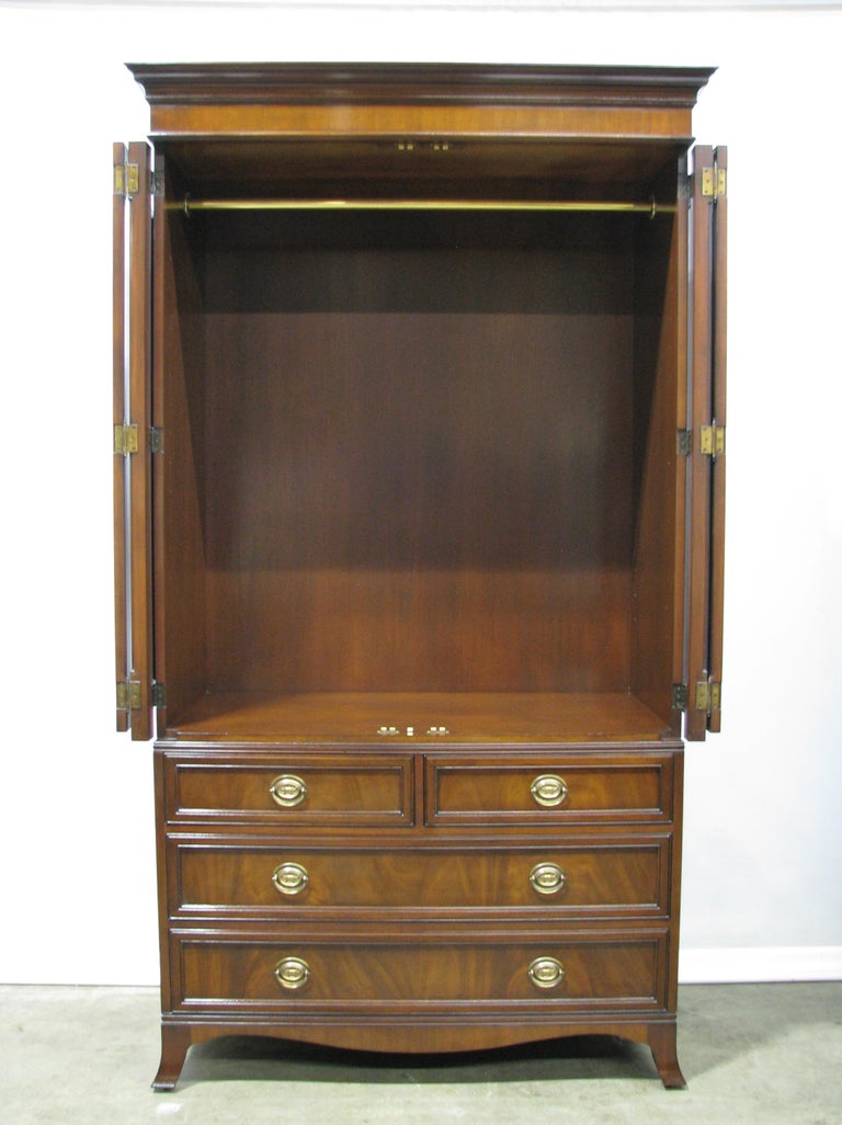 Karges Furniture Chippendale Style Mahogany Armoire For Sale at 1stDibs