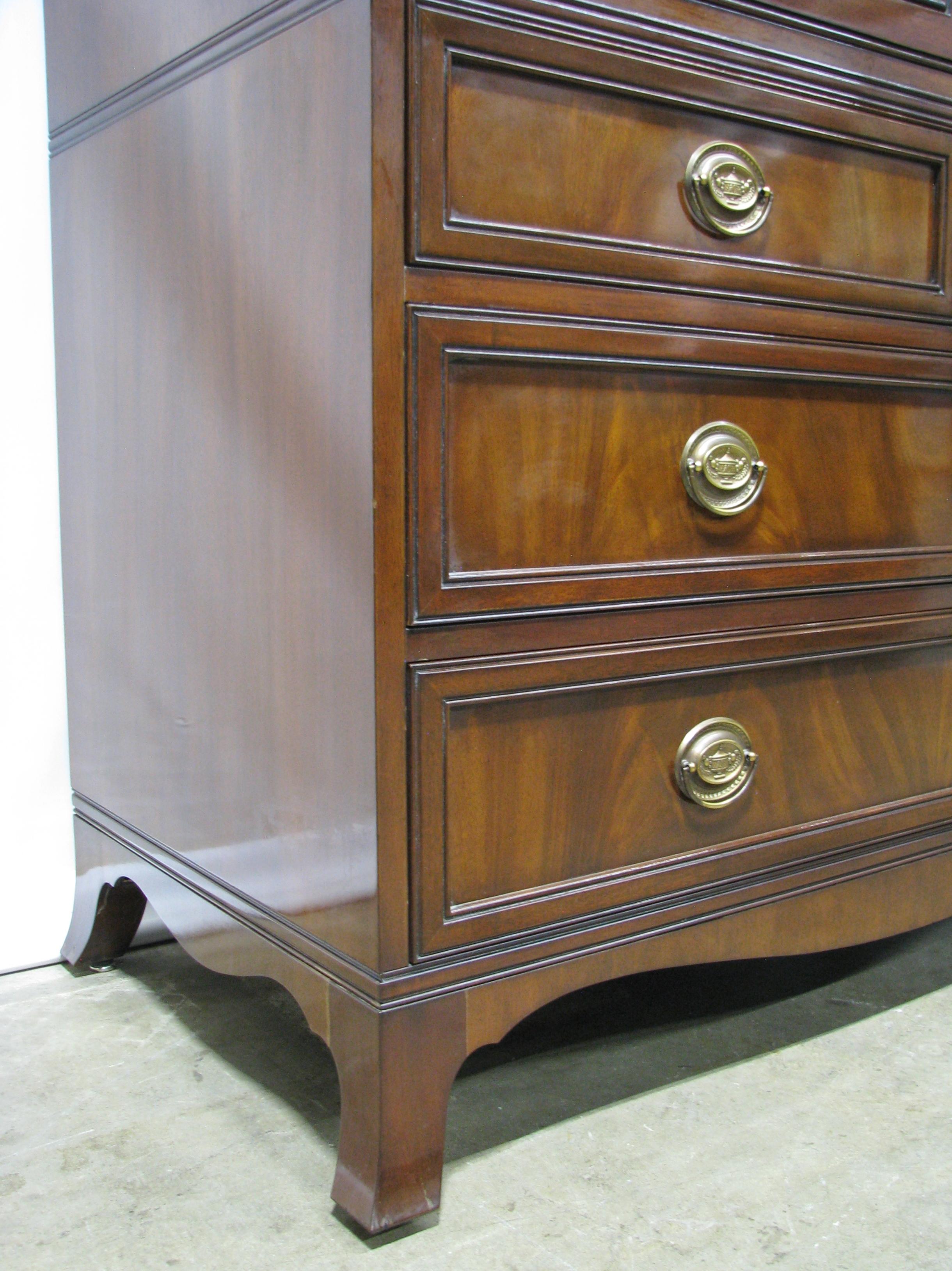 Karges Furniture Chippendale Style Mahogany Armoire In Good Condition For Sale In Geneva, IL