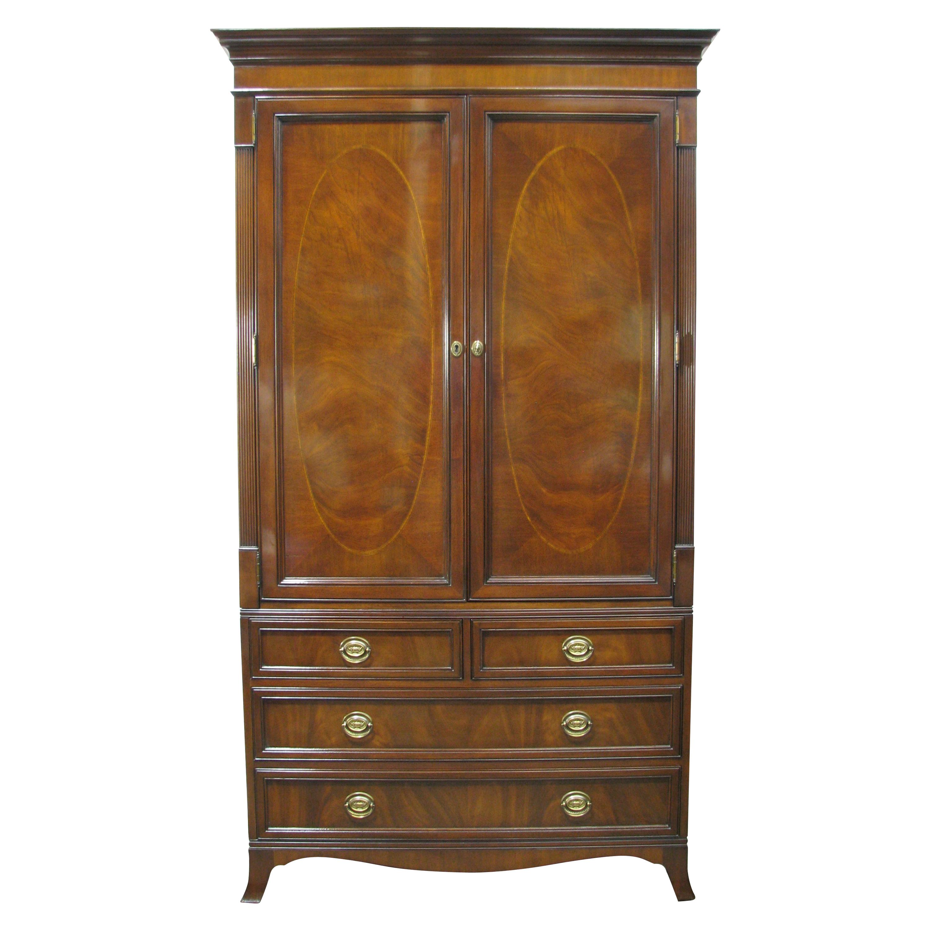 Karges Furniture Chippendale Style Mahogany Armoire For Sale