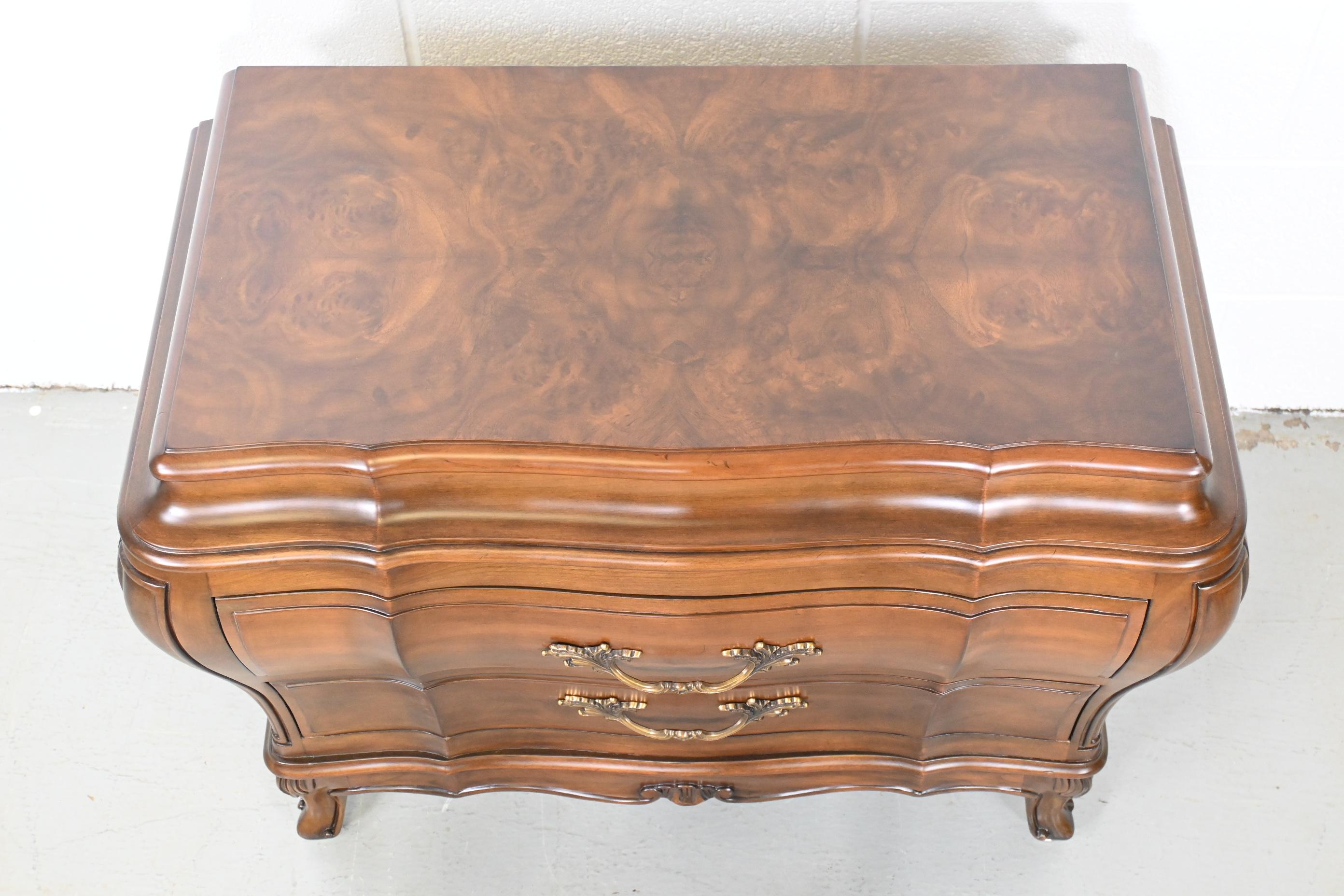 Karges Furniture French Provincial Burl Wood Top Nightstand 1