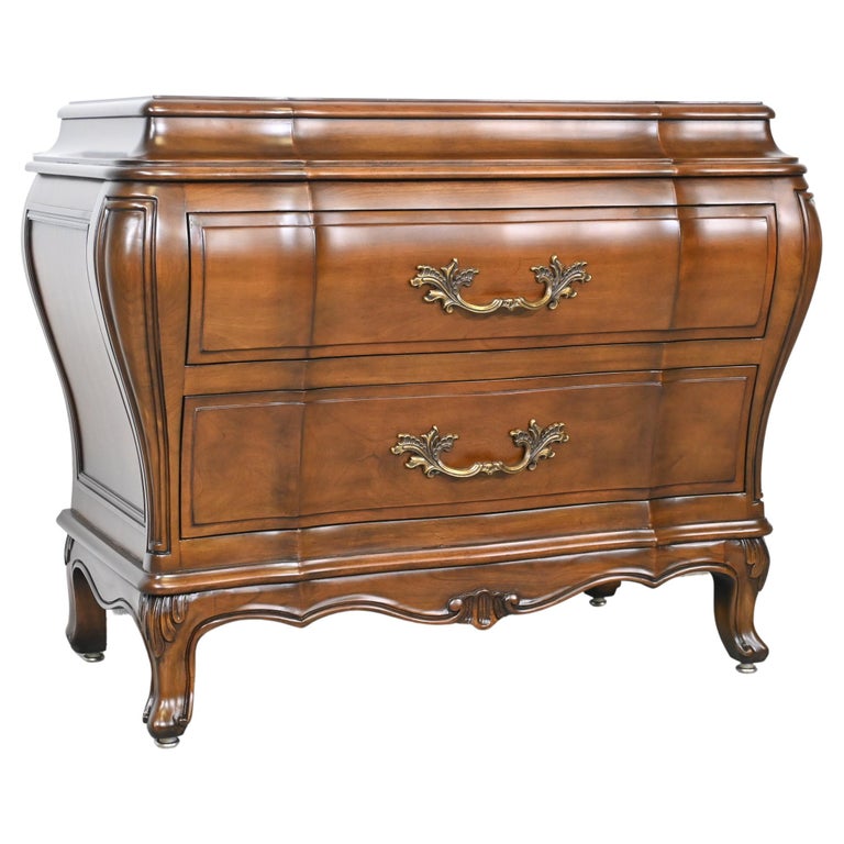 Karges Furniture French Provincial Burl Wood Top Nightstand at 1stDibs