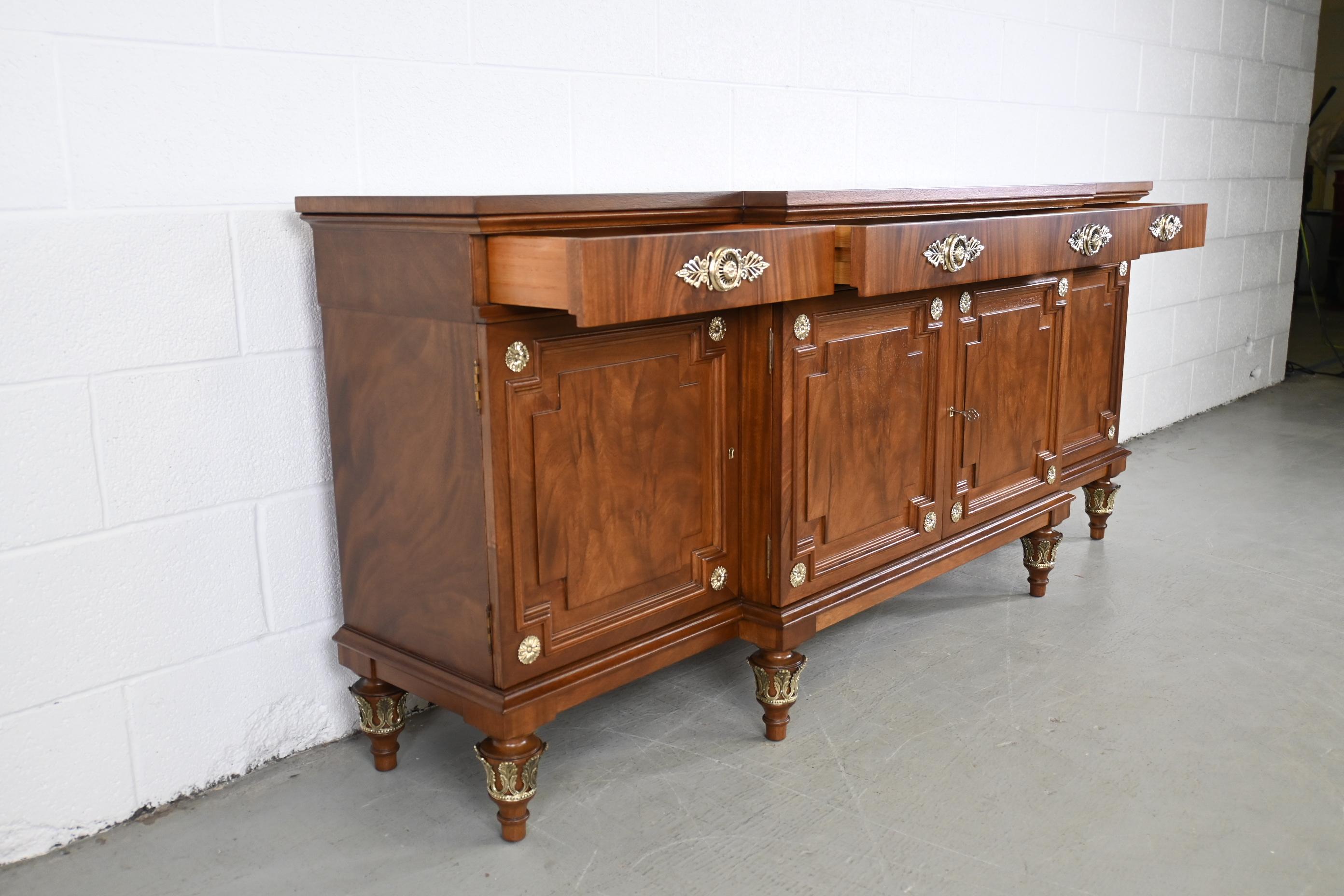 Lacquered Karges Furniture French Regency Style Sideboard Credenza For Sale