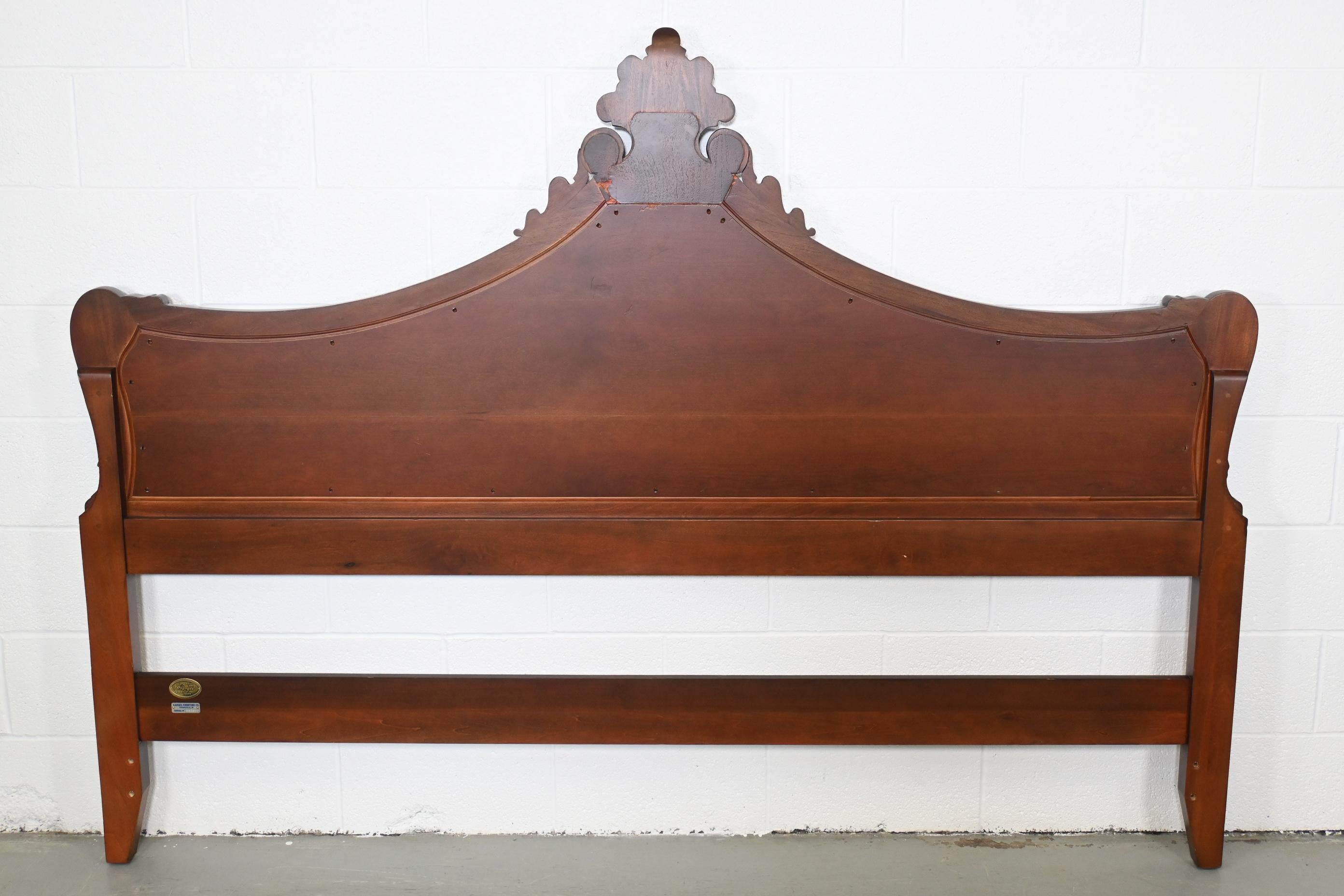 Walnut Karges Furniture French Rococo Style Burl Wood King Headboard