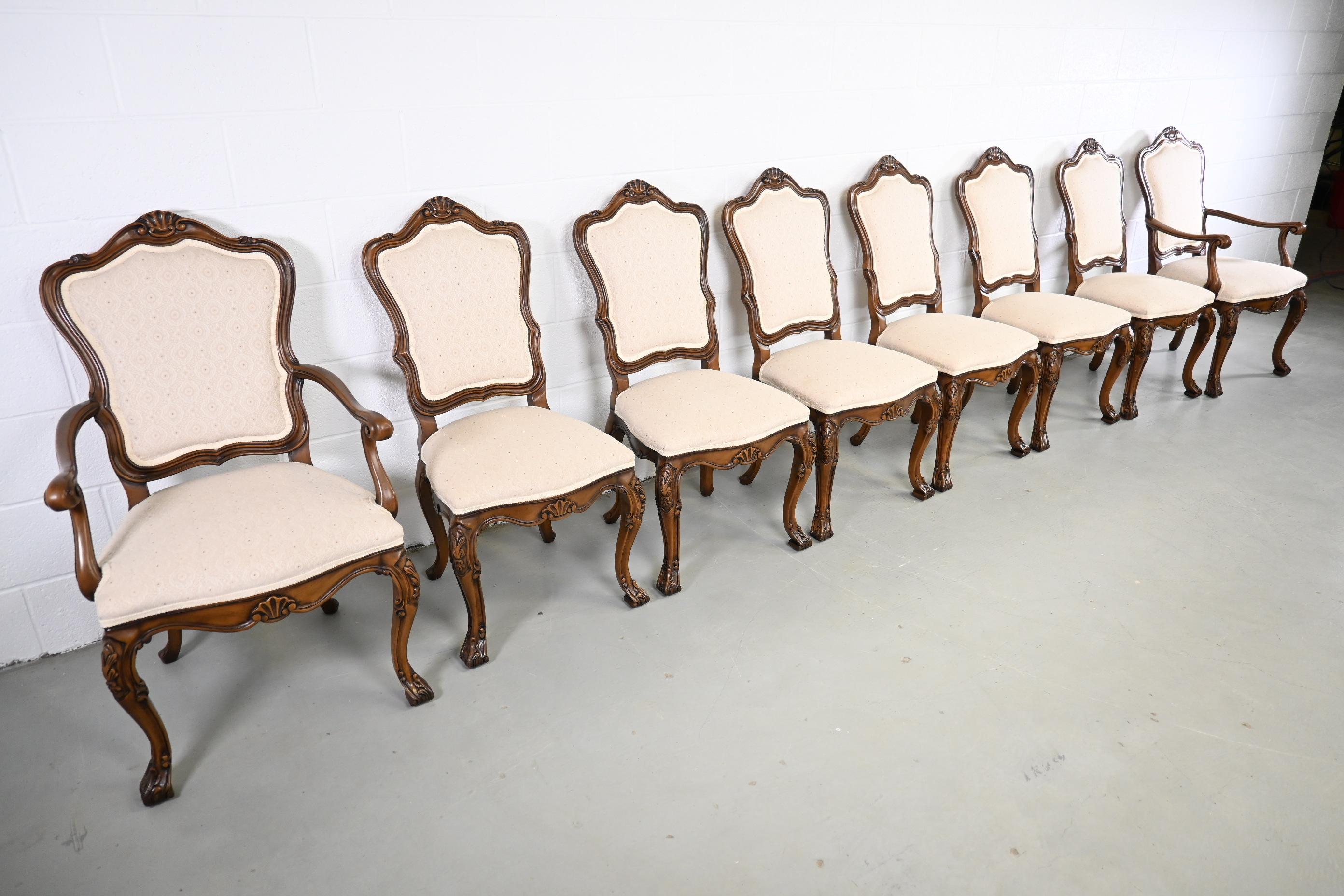Karges Furniture Louis XV French Provincial Dining Chairs, Set of 8 In Excellent Condition In Morgan, UT