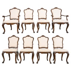 Vintage Karges Furniture Louis XV French Provincial Dining Chairs, Set of 8