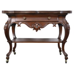 Karges Furniture Louis XV French Provincial Flip Top Walnut Server