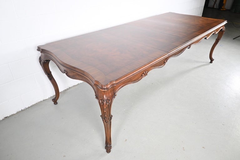 Lacquered Karges Furniture Louis XV French Provincial Style Extension Dining Table For Sale