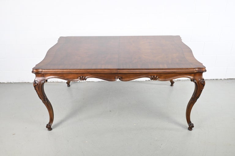 Late 20th Century Karges Furniture Louis XV French Provincial Style Extension Dining Table For Sale