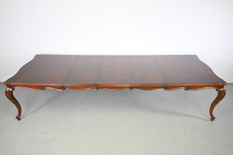 Late 20th Century Karges Furniture Louis XV Style French Provincial Extension Dining Table For Sale