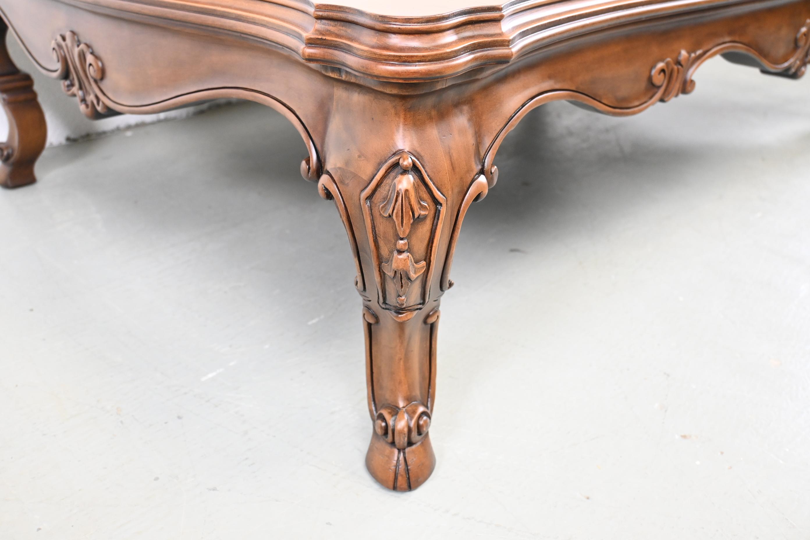 Karges Furniture Louis XV Style Walnut Coffee or Cocktail Table 4