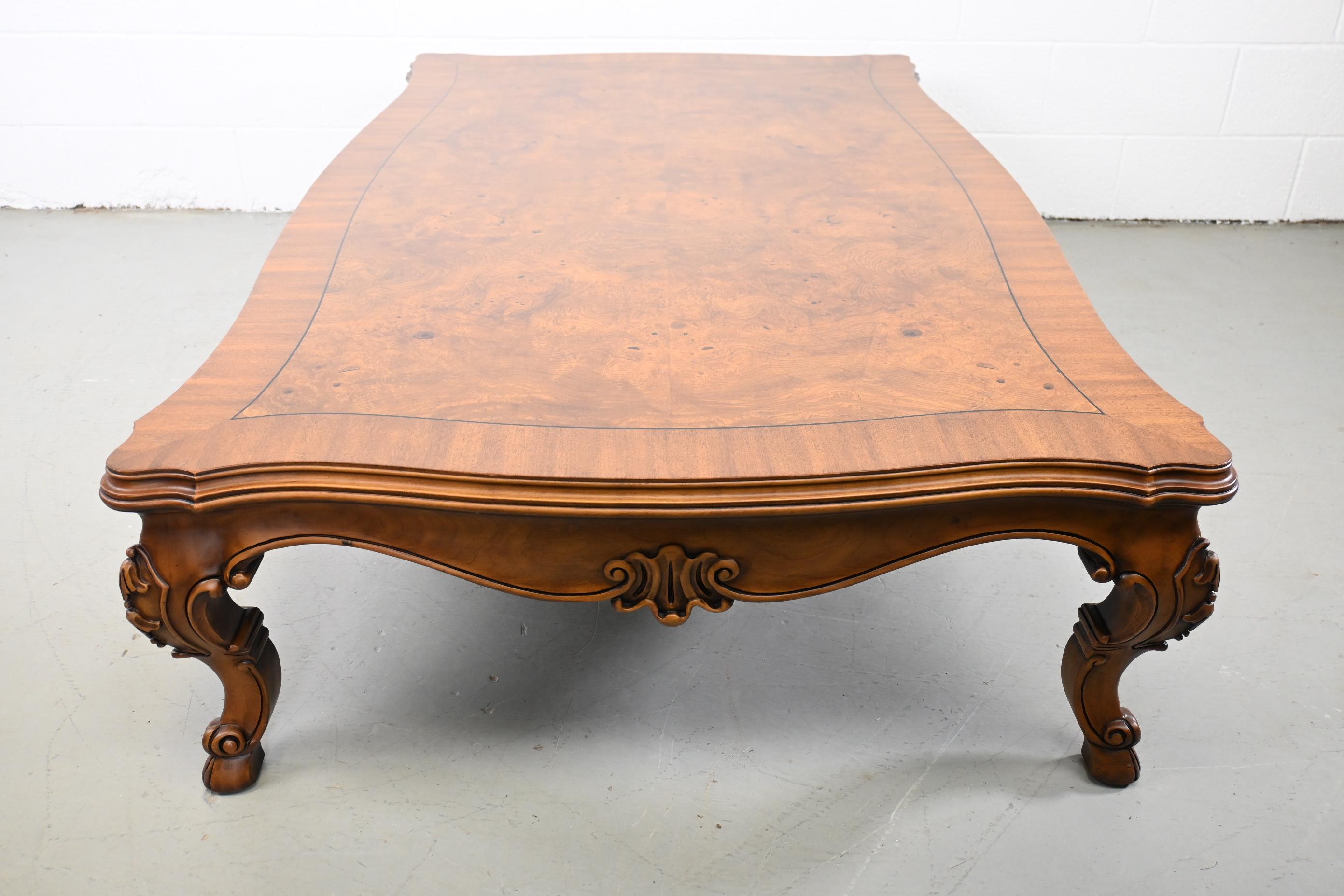 Karges Furniture Louis XV Style Walnut Coffee or Cocktail Table 8
