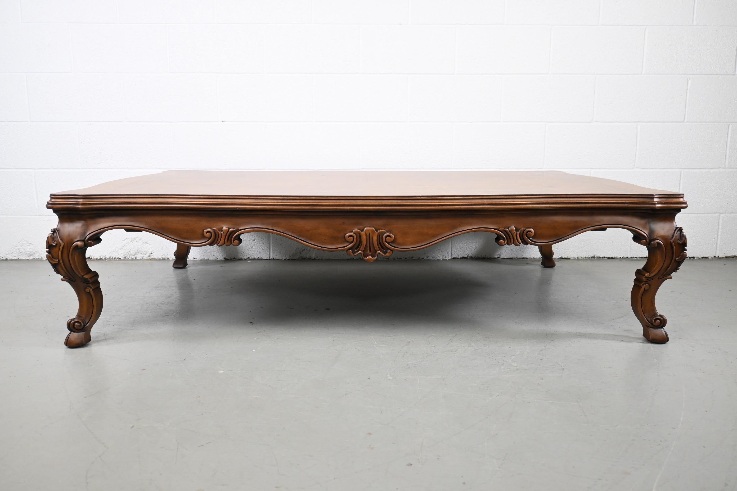 Karges Furniture Louis XV Style Walnut Coffee or Cocktail Table 1