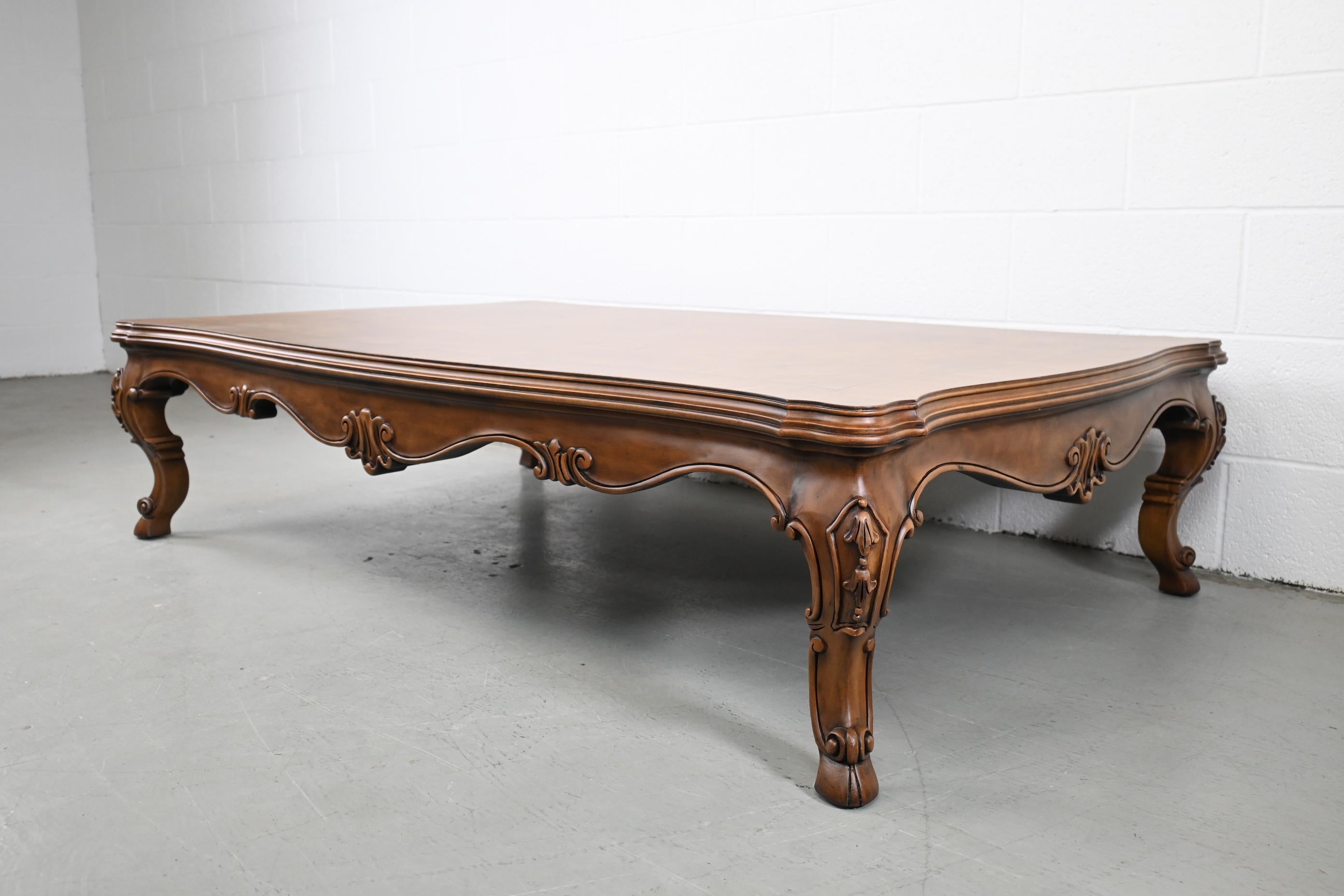 Karges Furniture Louis XV Style Walnut Coffee or Cocktail Table 3