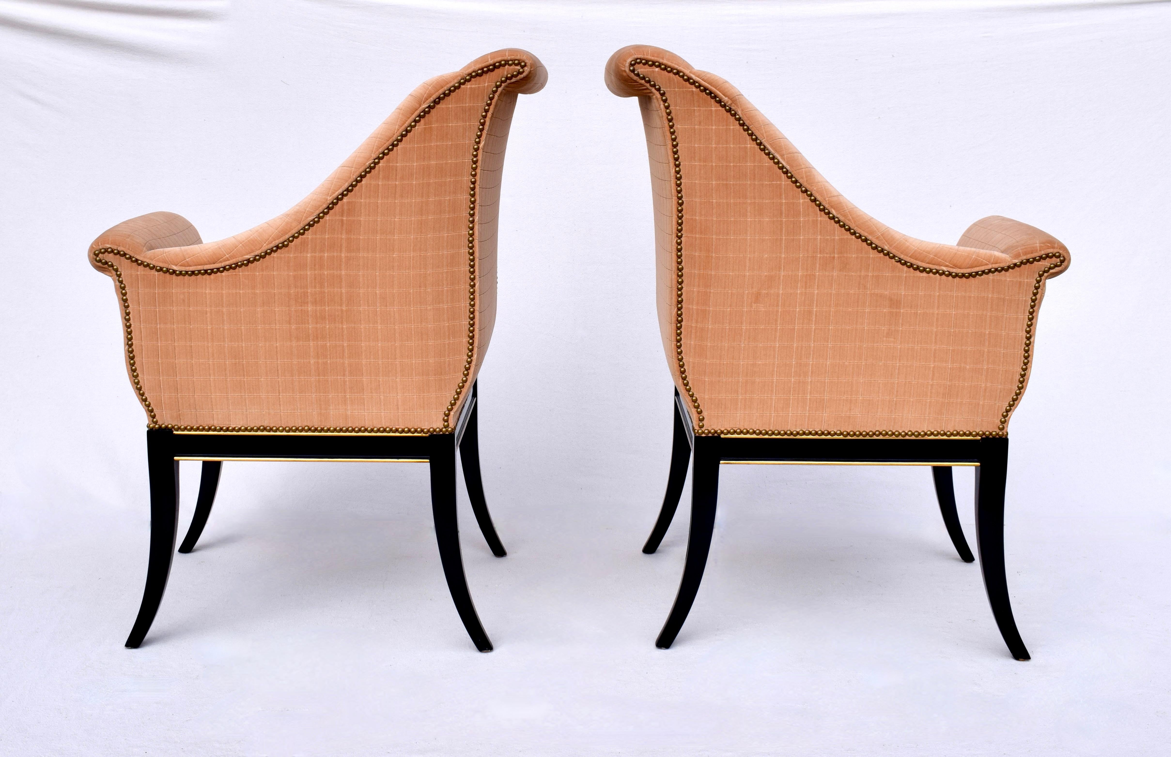 Karges Furniture Parler Deux Right & Left Regency-Stühle im Zustand „Gut“ im Angebot in Southampton, NJ