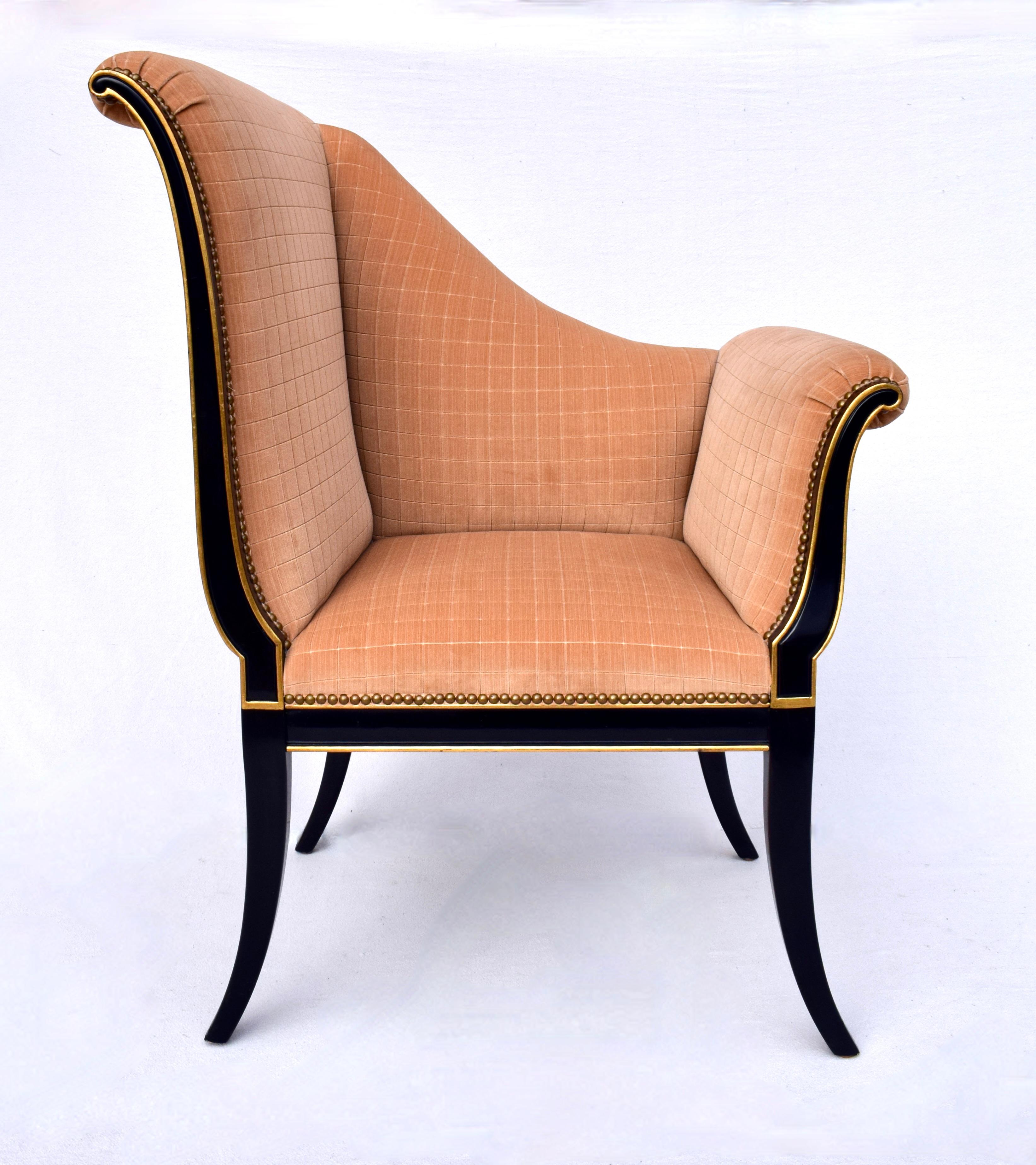 Karges Furniture Parler Deux Right & Left Regency Chairs For Sale 1