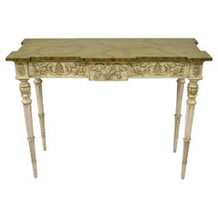 Karges Italian Neoclassical Swedish Style Carved Console Table with One Drawer