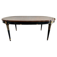Karges Louis XVI Gilt And Ebonized Dining Table