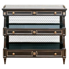 Karges Louis XVI Style Tiered Server in Ebonized Finish
