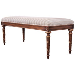 Vintage Karges Louis XVI Style Upholstered Window Bench