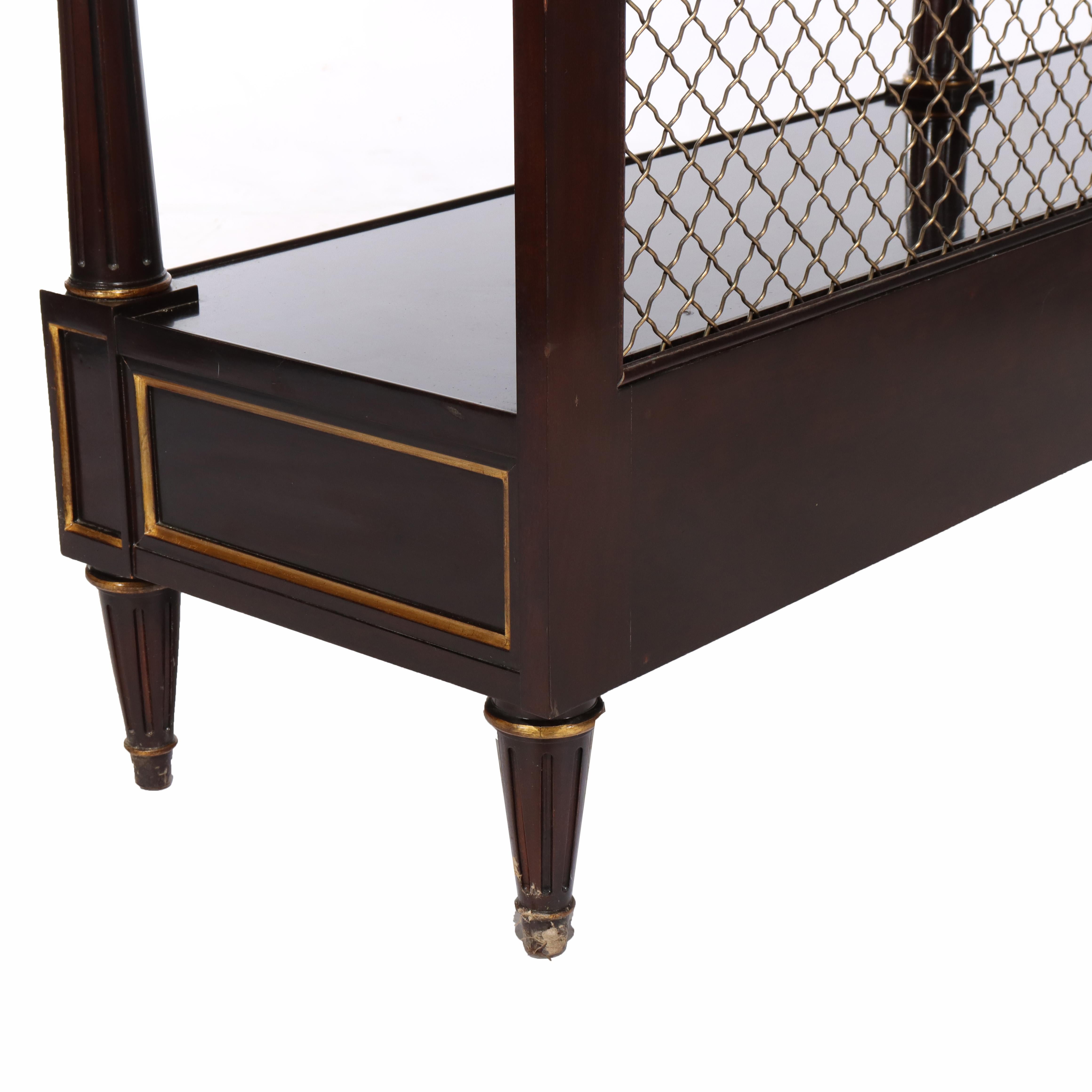 Karges Mahagoni Ebenholz Finish Credenza signiert 20thC im Angebot 7
