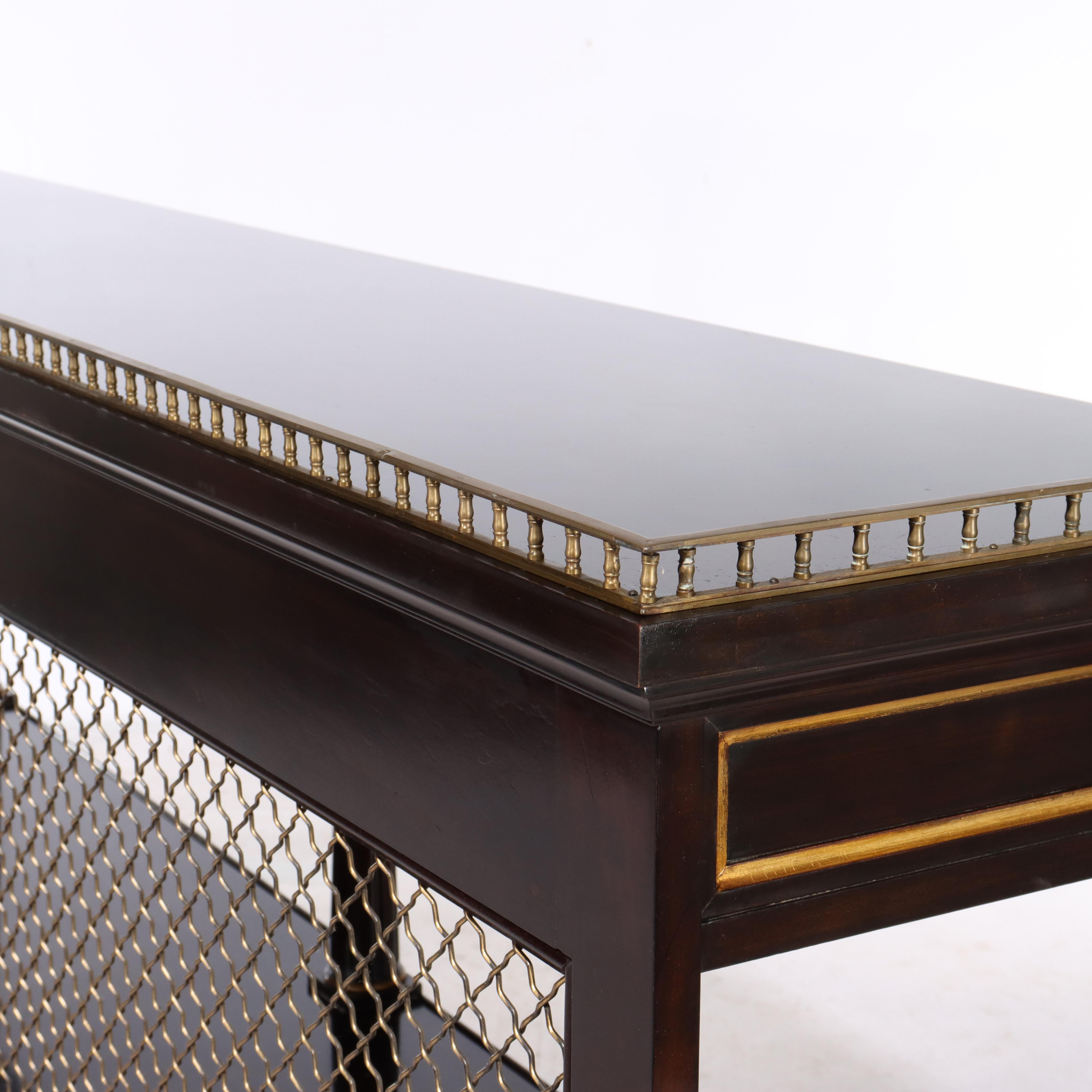 Karges Mahagoni Ebenholz Finish Credenza signiert 20thC im Angebot 8