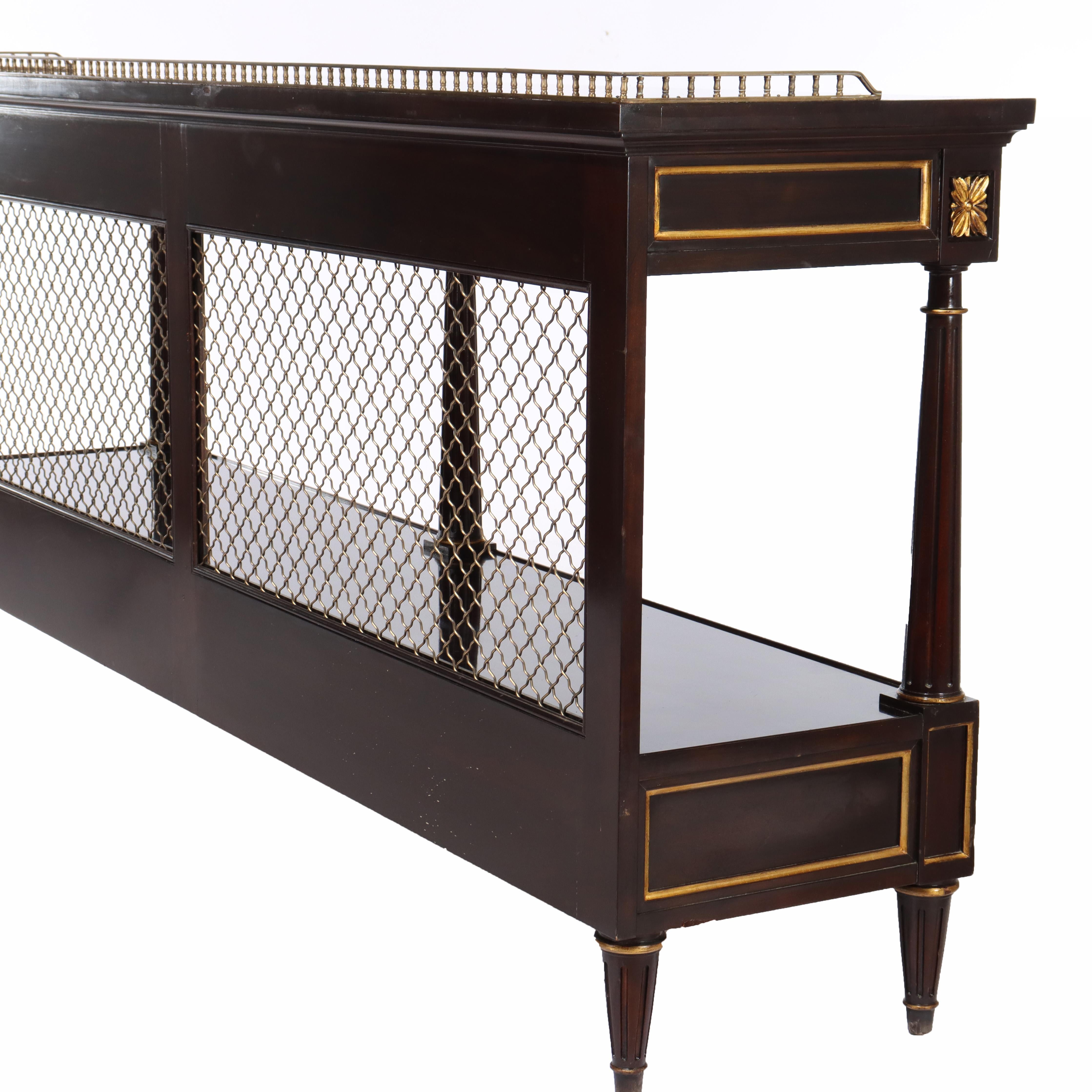 Karges Mahagoni Ebenholz Finish Credenza signiert 20thC im Angebot 9