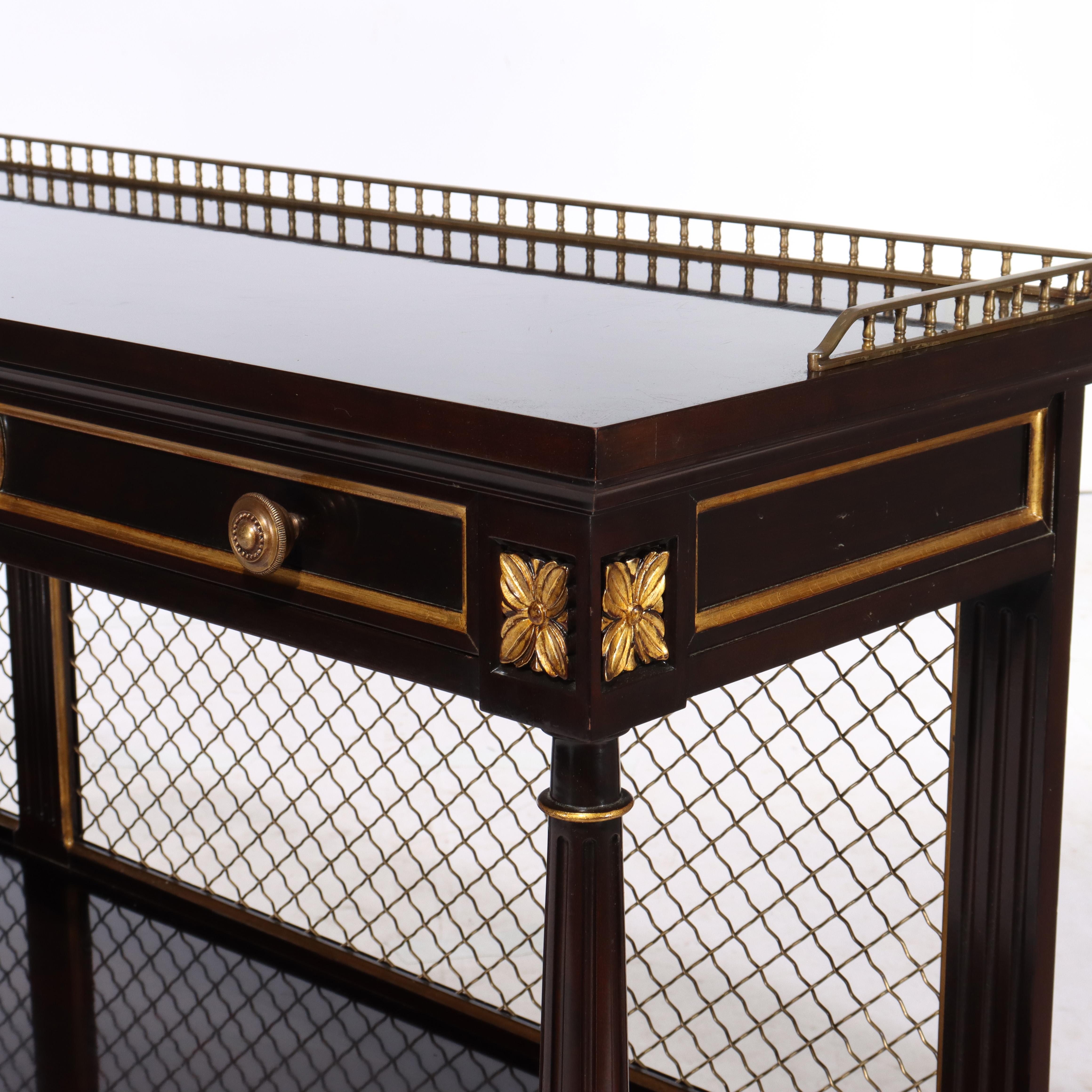 Karges Mahagoni Ebenholz Finish Credenza signiert 20thC im Zustand „Gut“ im Angebot in Big Flats, NY