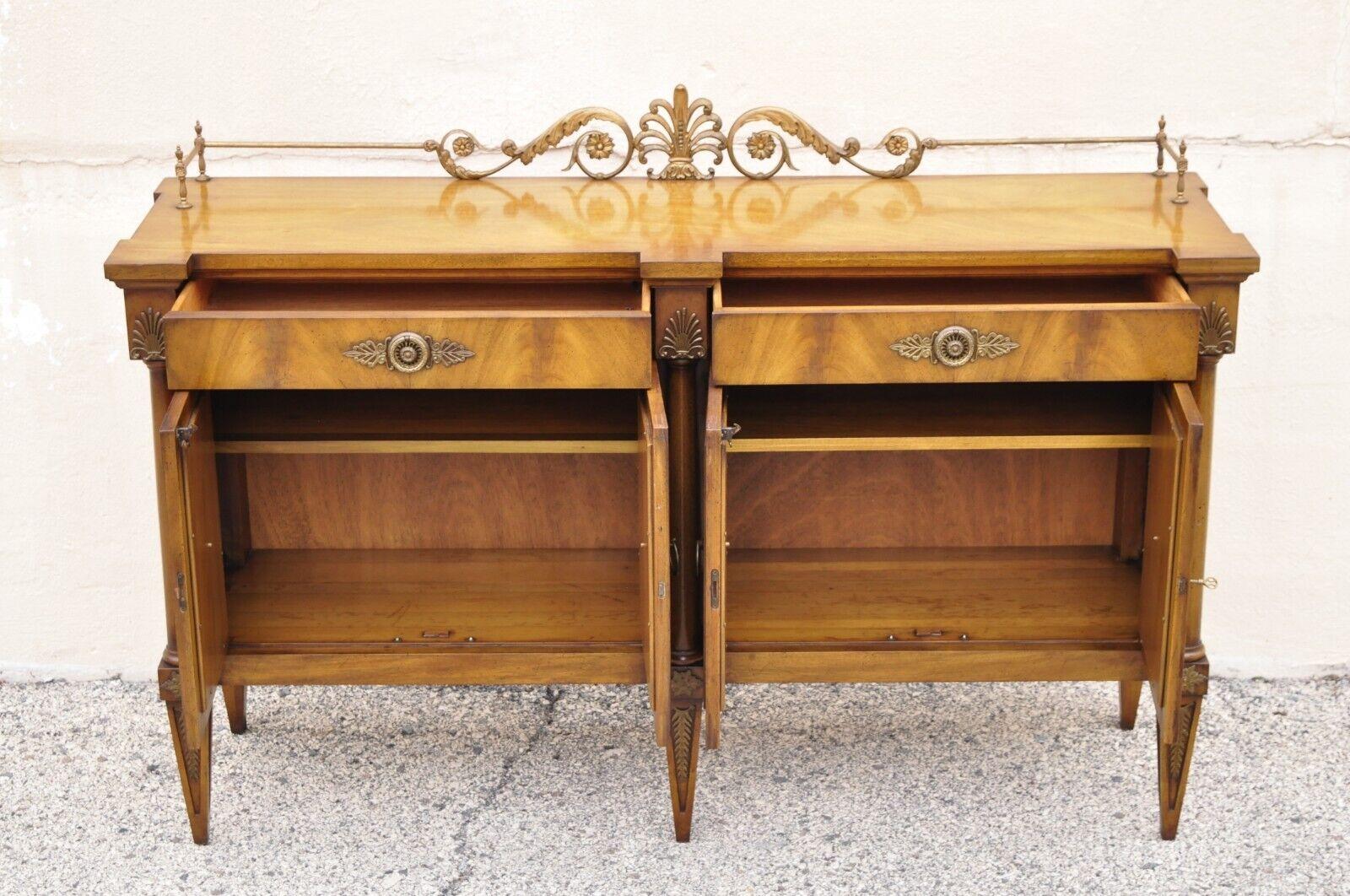 Karges Neoclassical Regency Style Mahogany Sideboard Buffet with Brass Ormolu 6