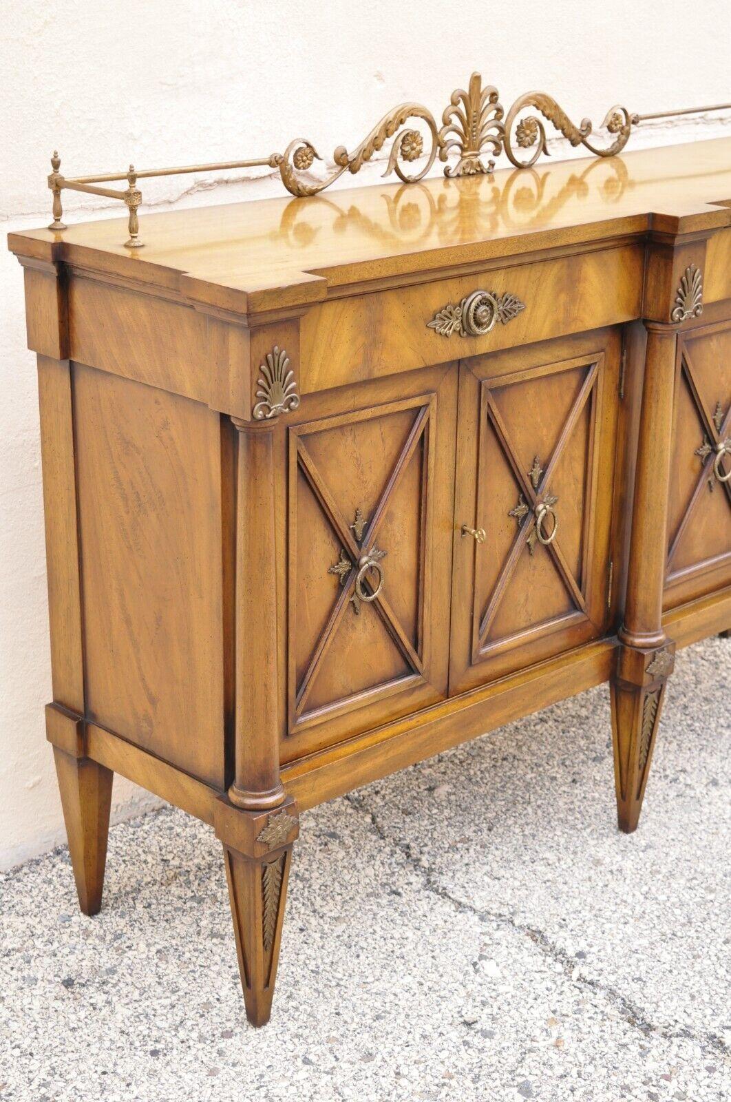 Karges Neoclassical Regency Style Mahogany Sideboard Buffet with Brass Ormolu 2