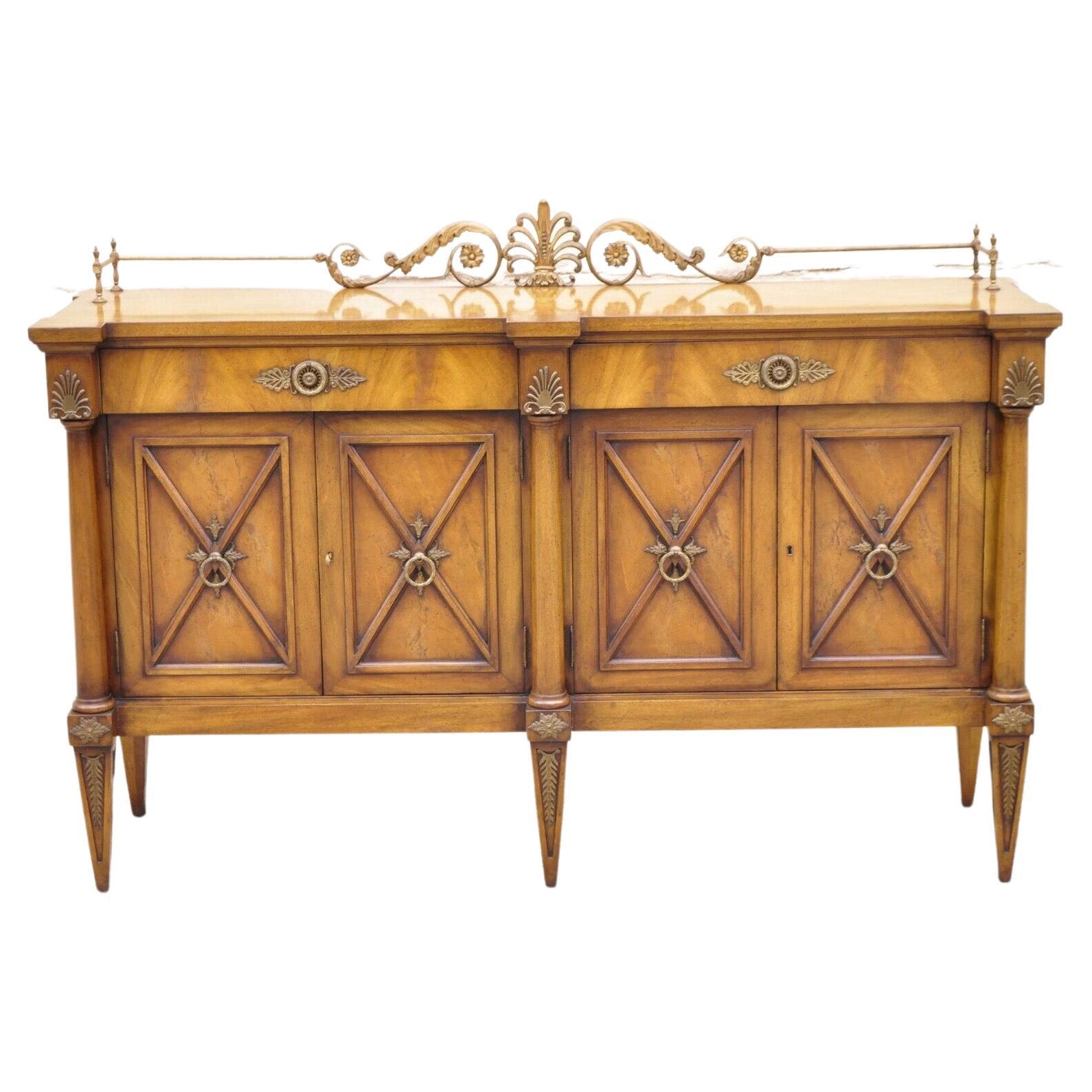 Karges Neoclassical Regency Style Mahogany Sideboard Buffet with Brass Ormolu