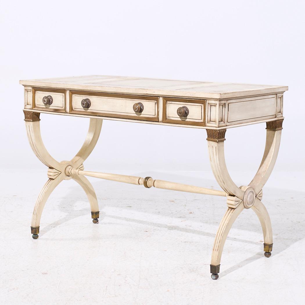 American Karges Regency Style X Base Writing Desk For Sale