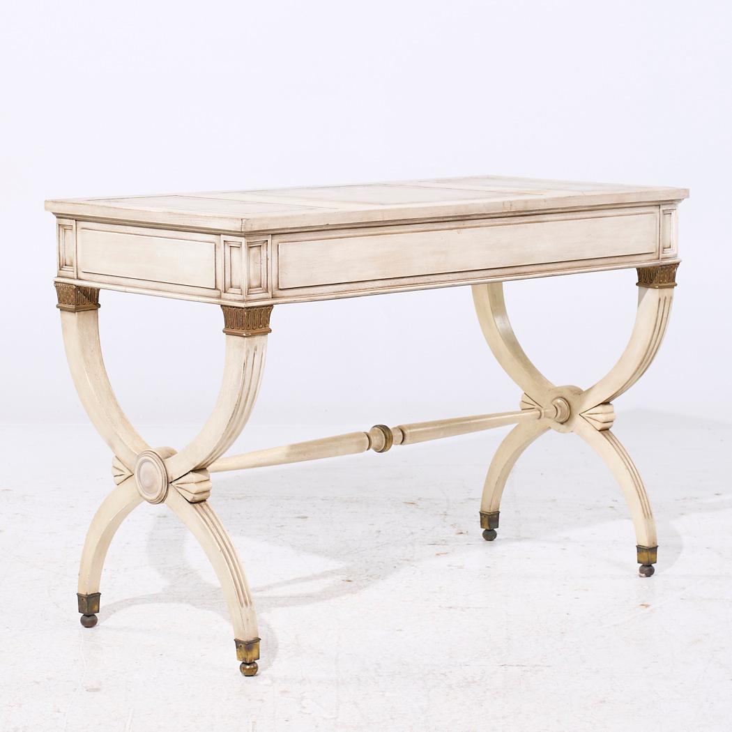 Karges Regency Style X Base Writing Desk In Good Condition For Sale In Countryside, IL