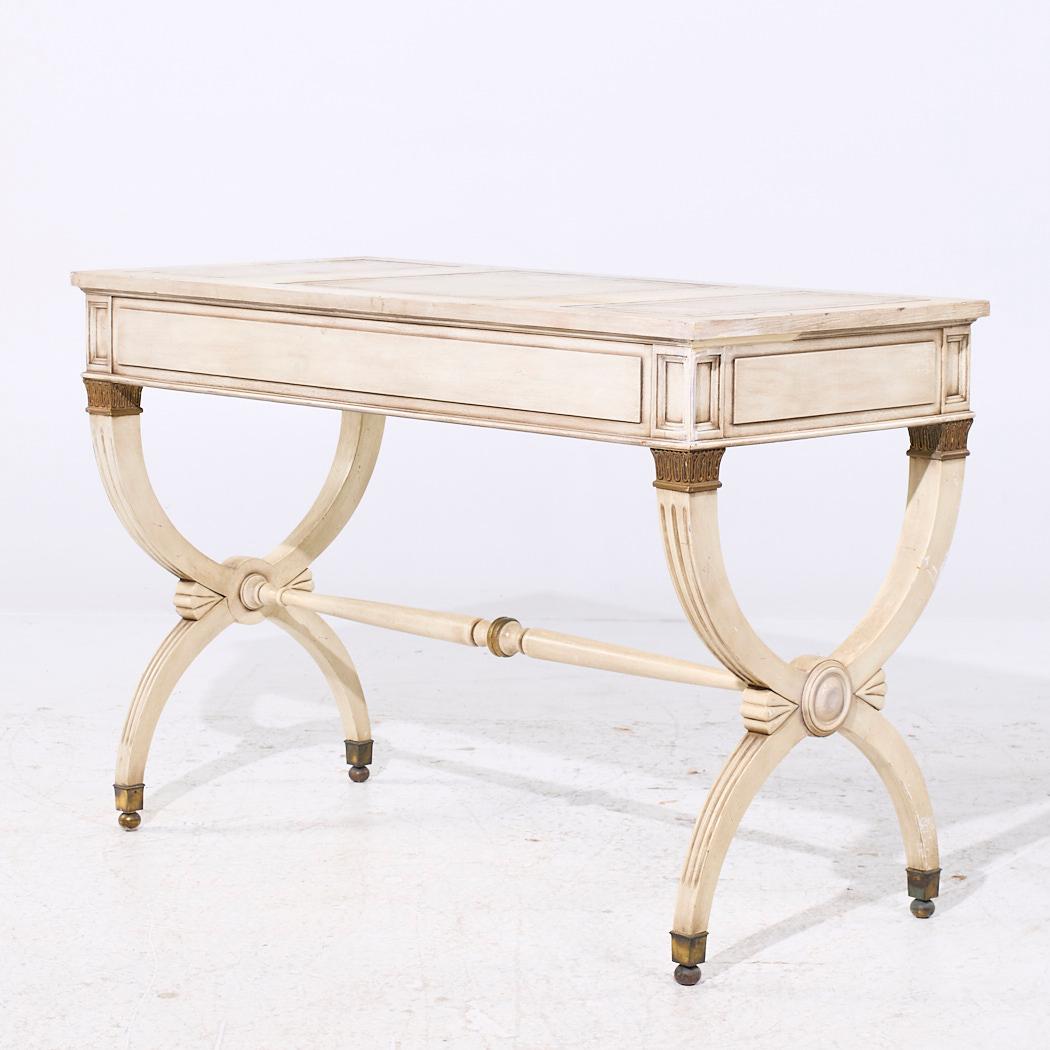 Metal Karges Regency Style X Base Writing Desk For Sale