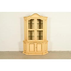 Karges Style French Regency Louis XVI Breakfront Bookcase Cabinet, Circa 1960s