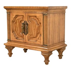 Karges Style French Regency Louis XVI Carved Fruitwood Nightstand, Circa 1960s