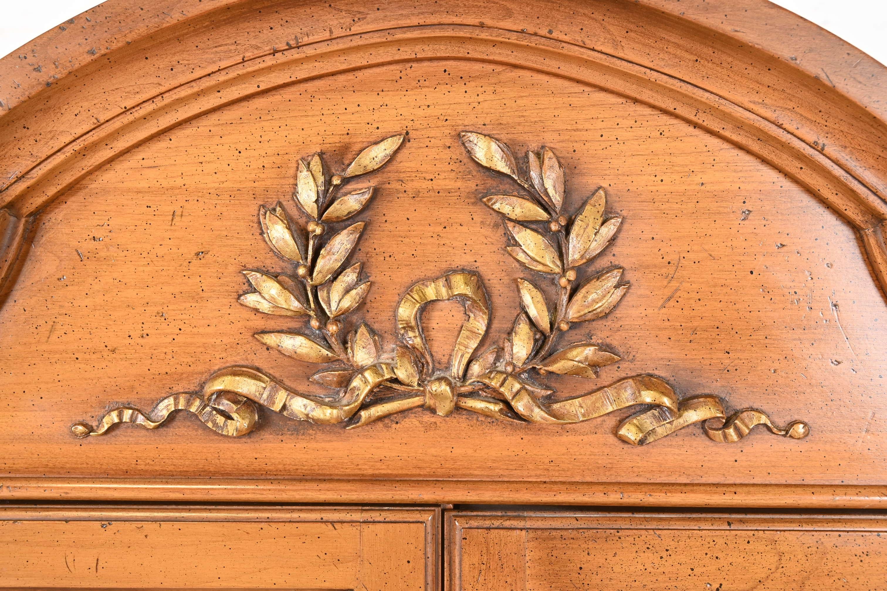 Karges Style French Regency Louis XVI Fruitwood Armoire Dresser or Linen Press For Sale 7