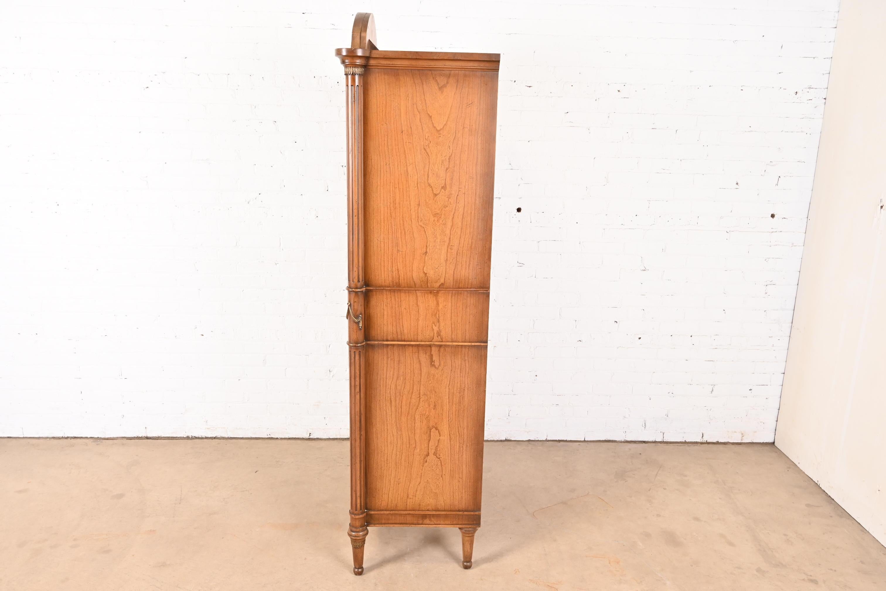 Karges Style French Regency Louis XVI Fruitwood Armoire Dresser or Linen Press For Sale 10