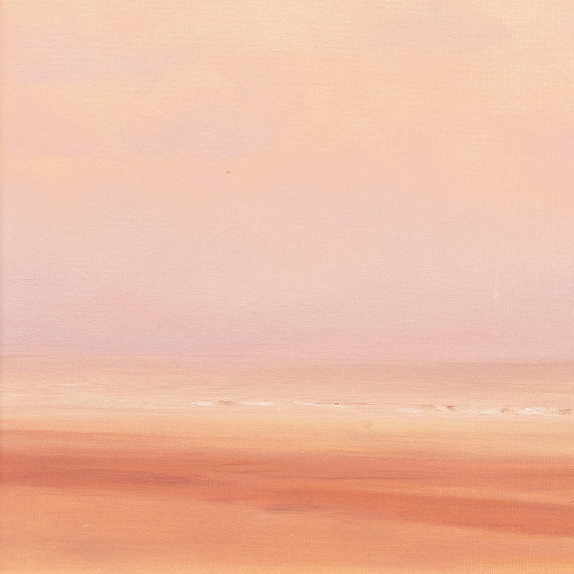 « Beach at Honfleur », artiste hawaïenne, Giverny, San Francisco Art Academy - Orange Landscape Painting par Kari McCarthy