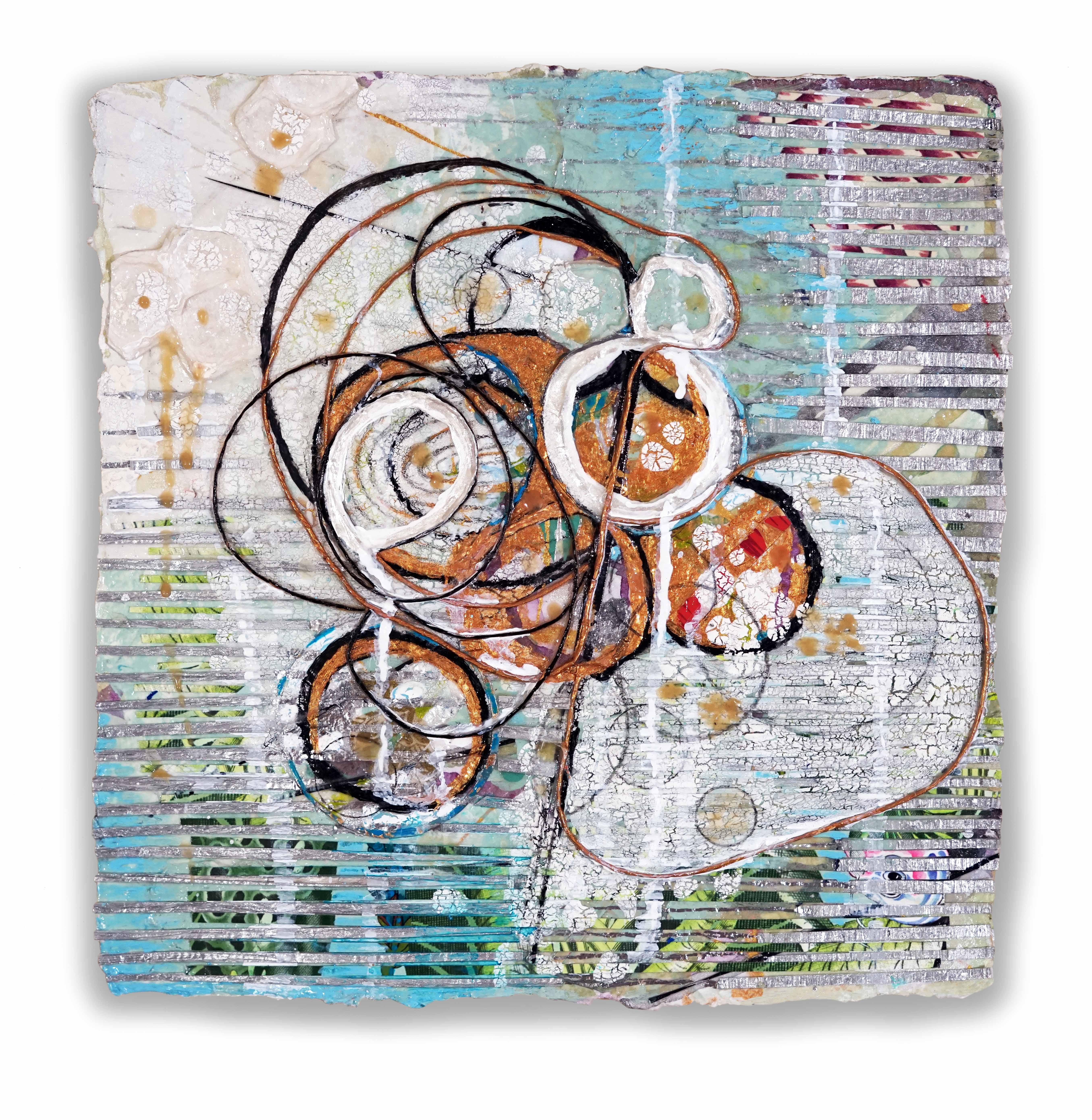 Artifact Number 12 : mixed media collage on handmade paper - Mixed Media Art by Kari Souders