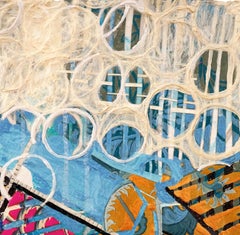 Blue Kyoto : mixed media collage on paper