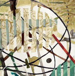 Abstrakte Abstraktion auf Reispapier Nummer 8: Mischtechnik auf Papier