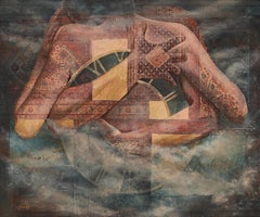 "Homeland" Mixed media Painting 39" x 47" inch by Karim Abd Elmalak