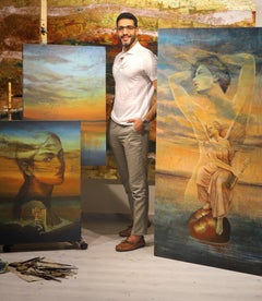 "Nueva alma" Pintura en técnica mixta 71" x 35" pulgadas por Karim Abd Elmalak