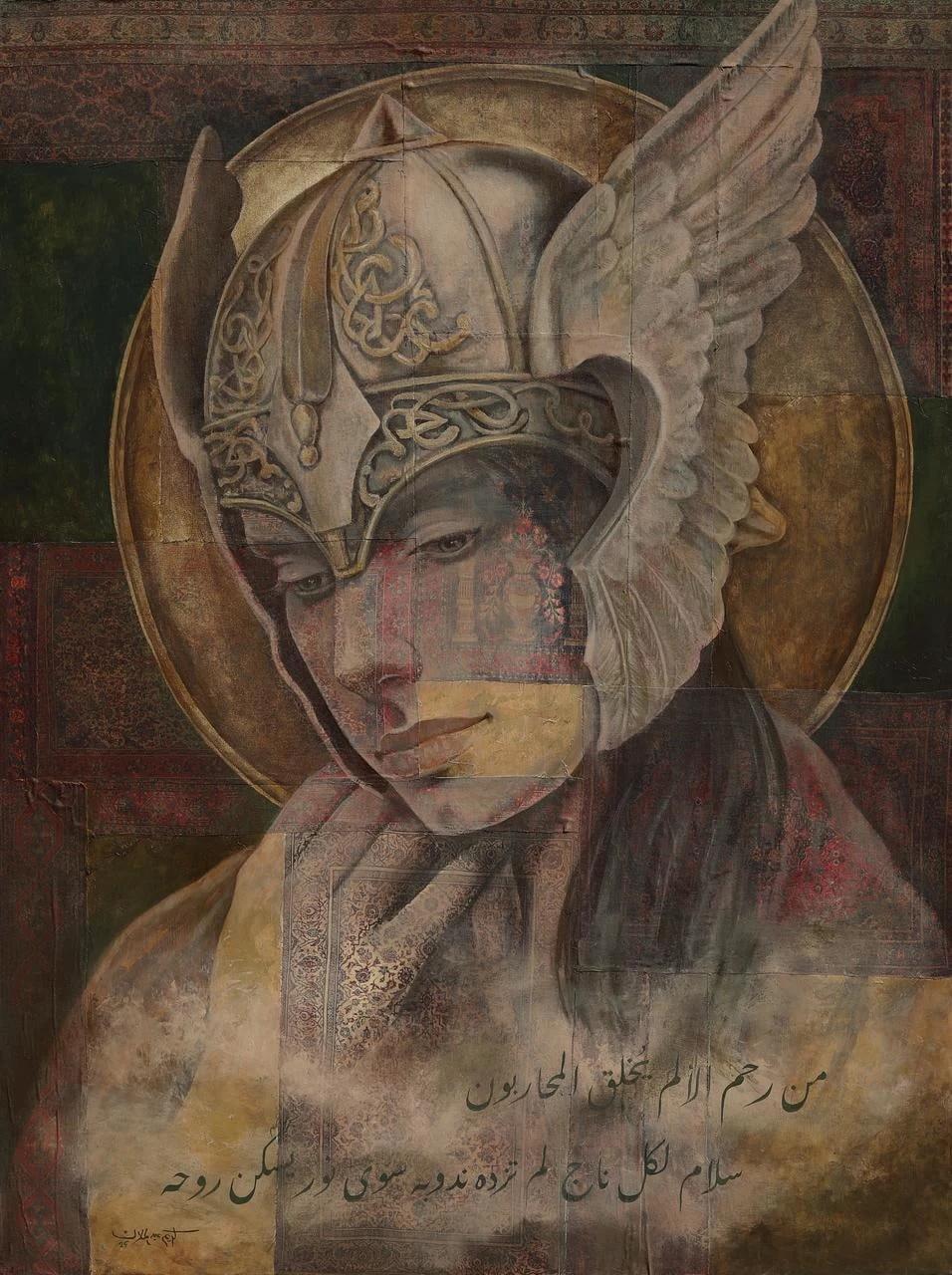 "Survivor" Figurative Porträtmalerei 63" x 47" Zoll von Karim Abd Elmalak