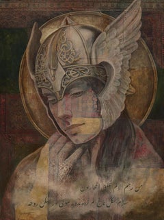 "Survivor" Figurative Portrait Painting 63" x 47" inch by Karim Abd Elmalak