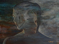 "Twin Sisters" Painting 39" x 47" inch by Karim Abd Elmalak